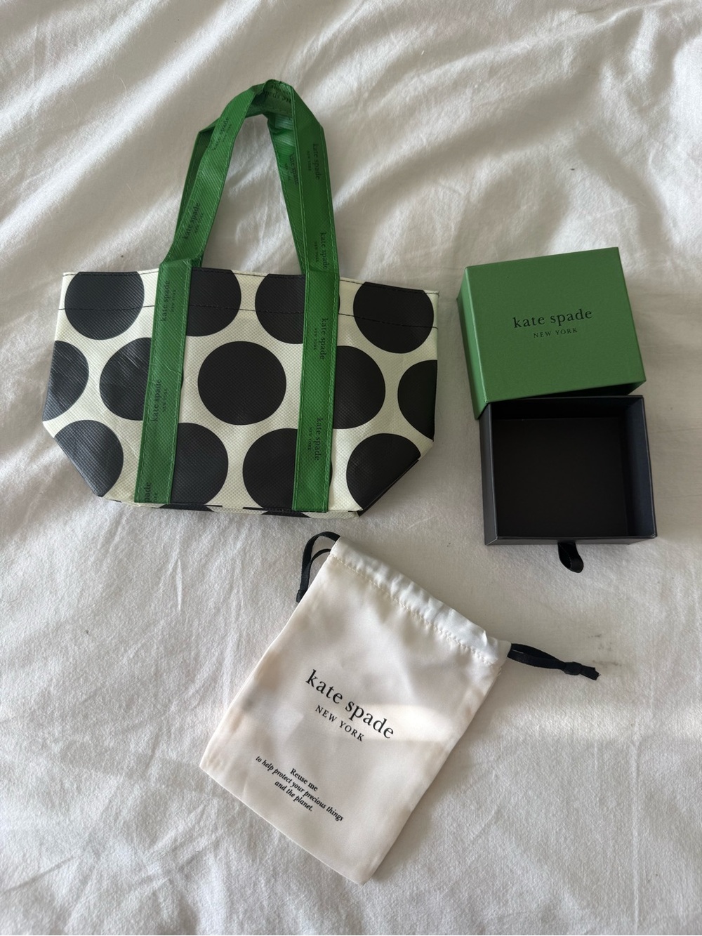 kate spade Small gift set - tote, box, and drawstring bag